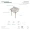 Kingston Brass 30X22 Marble Vanity Top W/ Brass Feet Combo, Marble/ Nickel KVPB30MBSQ6 - alternate 3